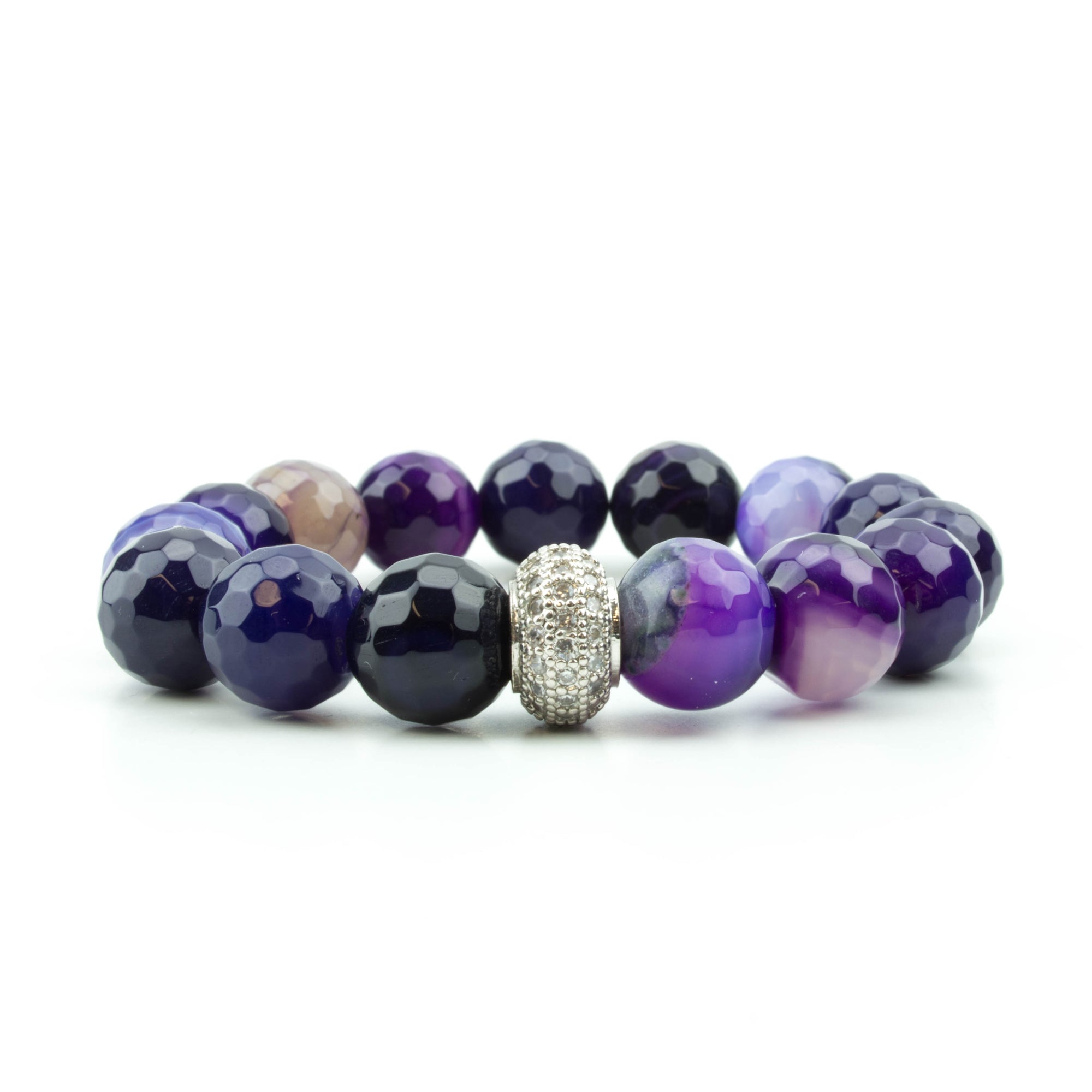 Pave Purple Agate  Bracelet