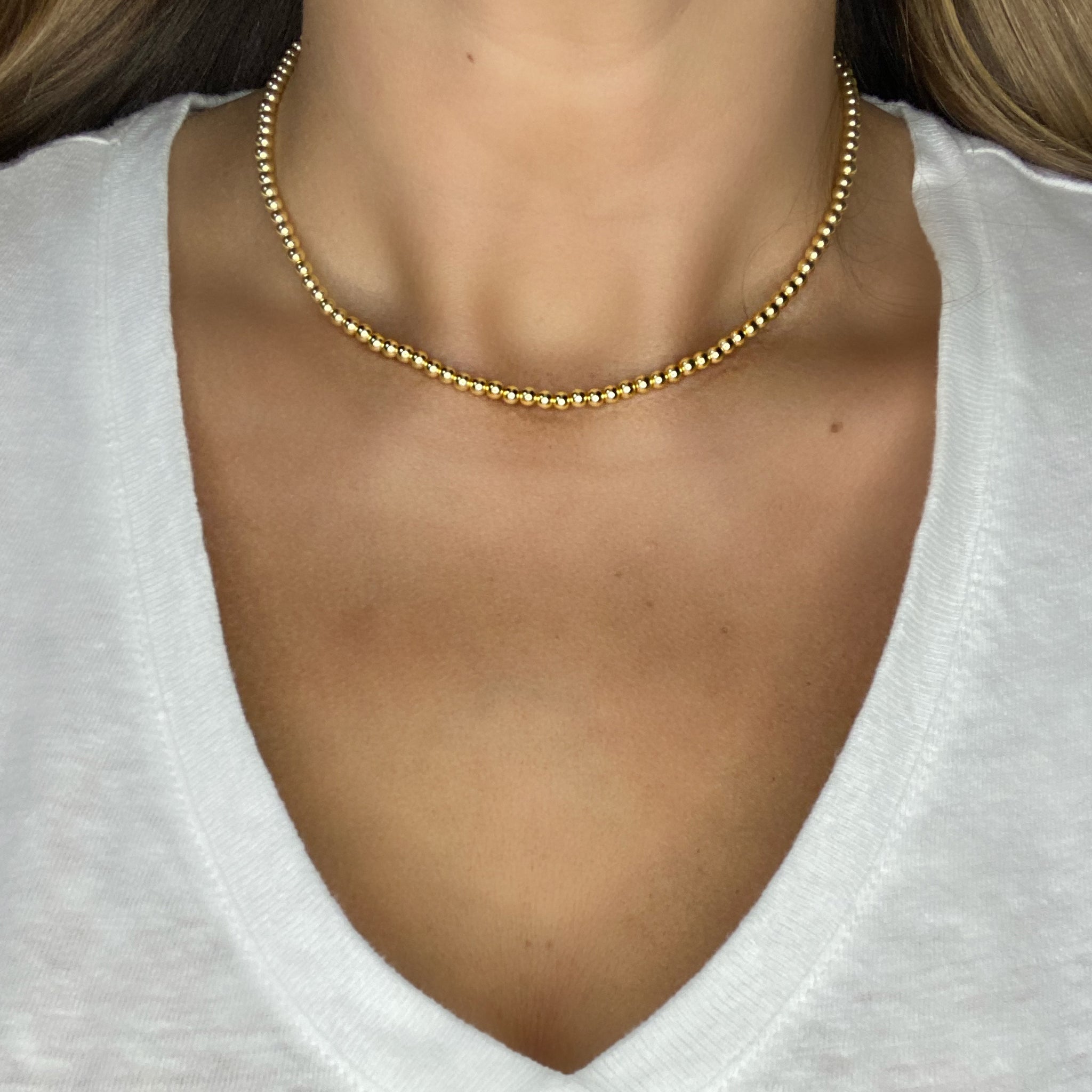 Liz Ball Chain necklace in gold – Ash&Cort