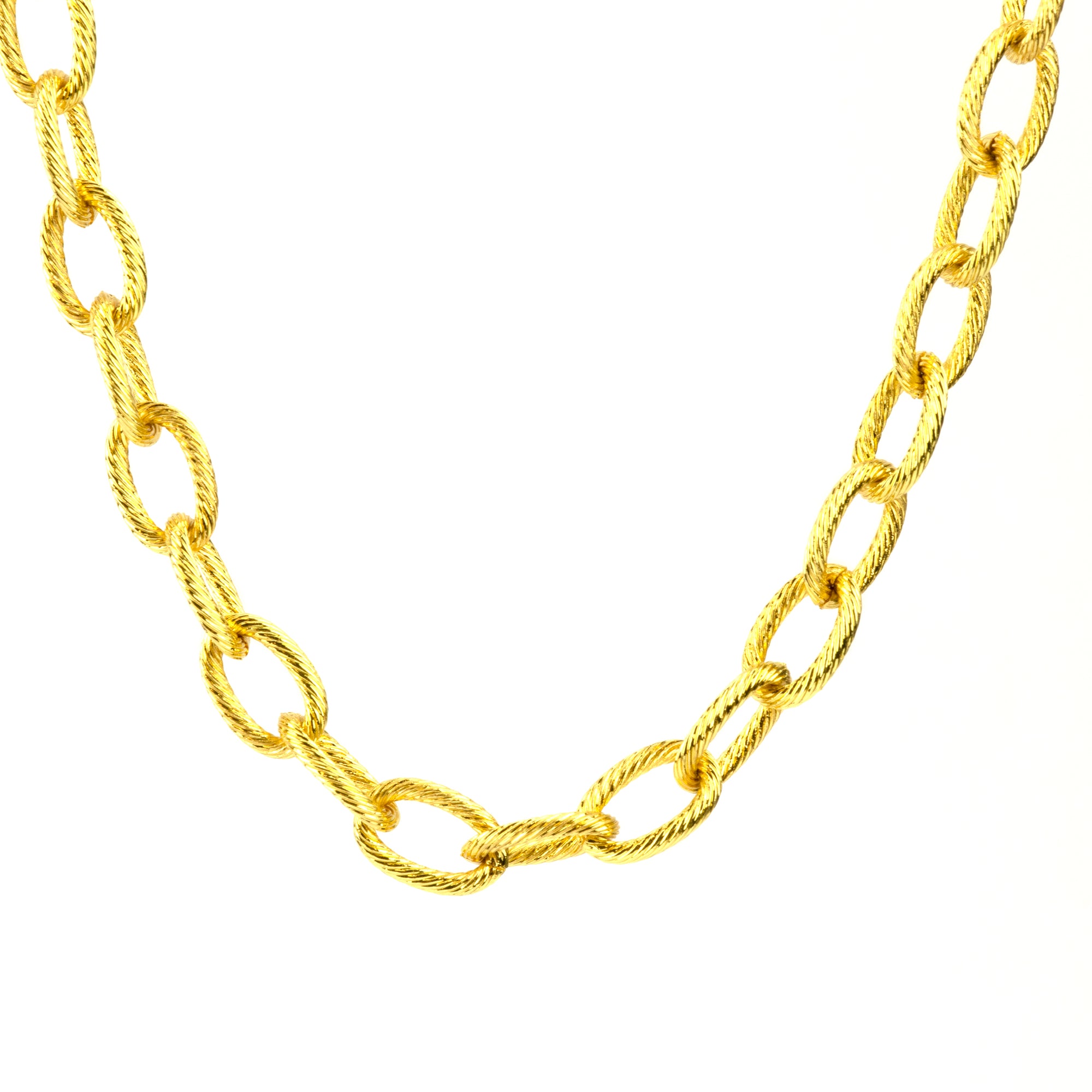 Gold Eyeglass/Mask Chain w/ Pave Clasp